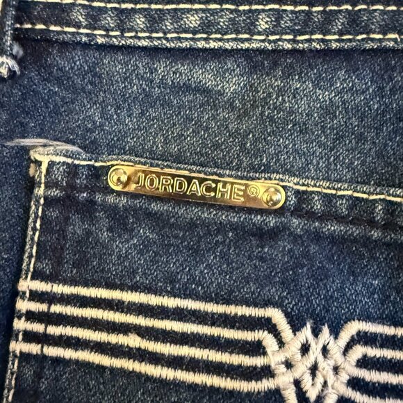 Vintage 80's Jordache Jeans Unisex Dark Blue Slim Straight Leg - Picture 6 of 11